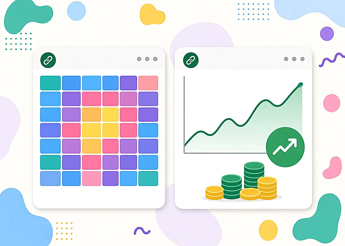 Anchor text heatmap beside ROI cards